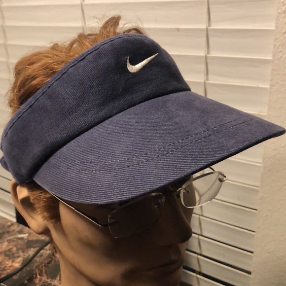 Nike Dri-Fit Men’s Navy Blue Adjustable Visor hats Size Adjustable - Picture 3 of 16